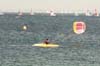 1989. 10-foot catamaran pulled by a kite